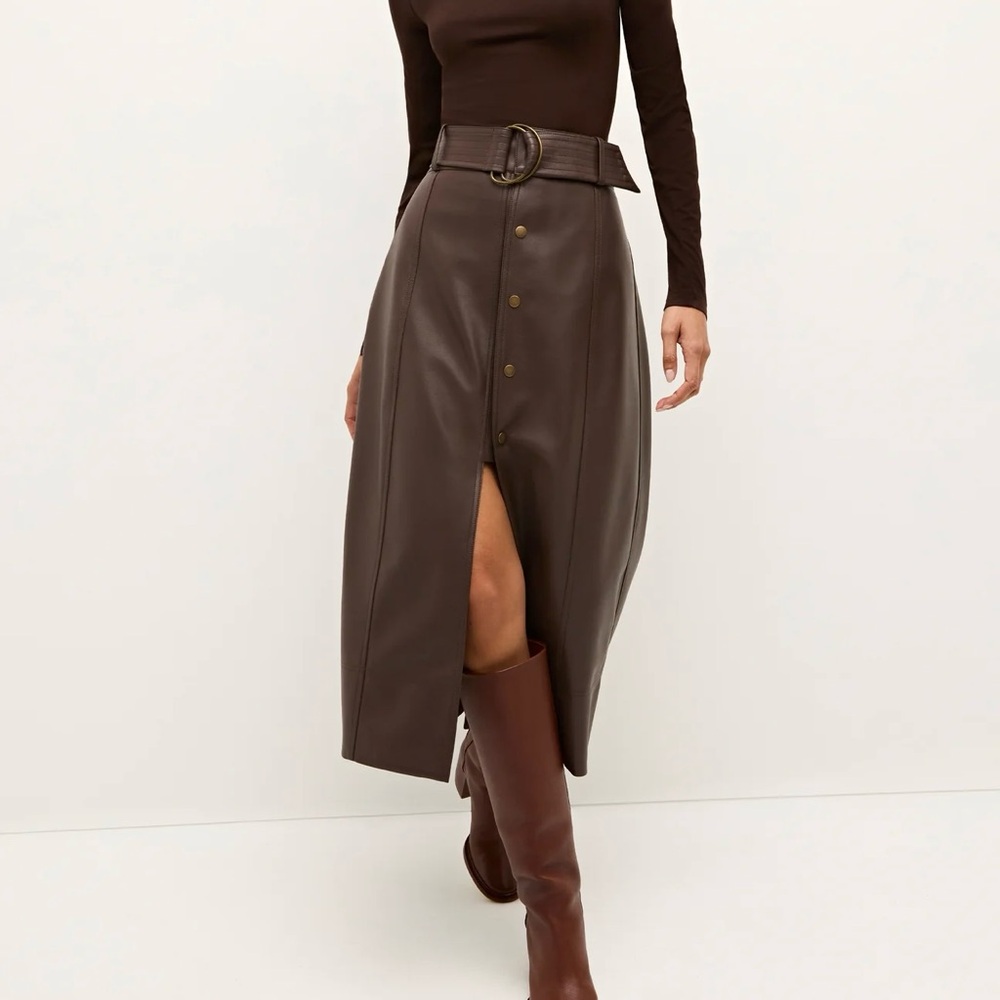 Marie Oliver Brown A-Line Skirt